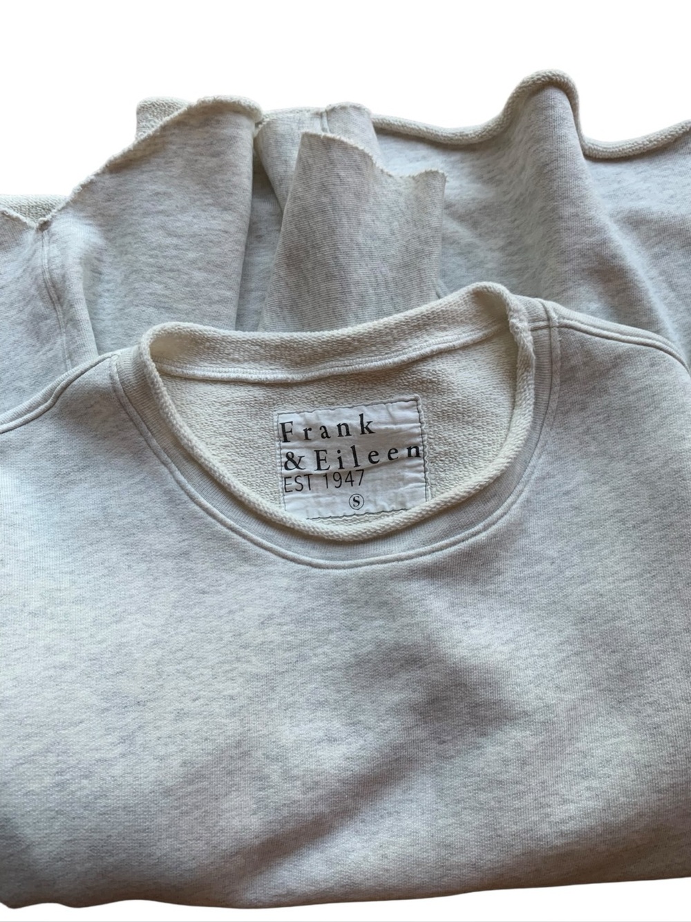 Frank & Eileen ANNA Triple Fleece Capelet Sweatshirt Light Heather Gray Small - Picture 5 of 10